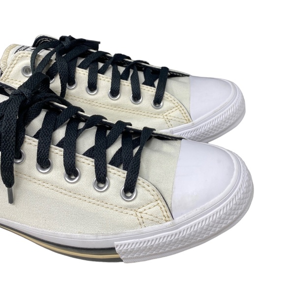 Converse Chuck Taylor OX Low Top White Canvas "R" Sneakers Men Custom 169749C-R - Picture 6 of 13